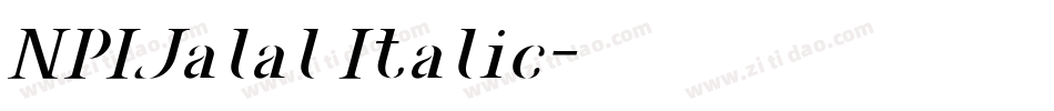 NPIJalal Italic字体转换